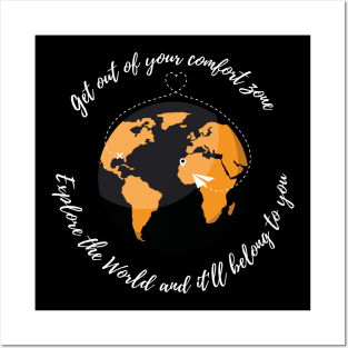 The World belongs to you (black and orange) Posters and Art